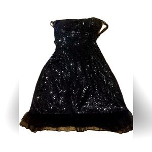 Lucy in the Sky Sequin Dress in Black